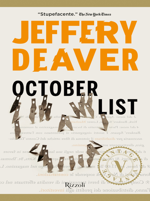 Title details for October List (VINTAGE) by Jeffery Deaver - Available